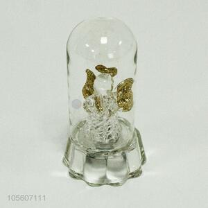 Wholesale high grade angel glass crafts with led light