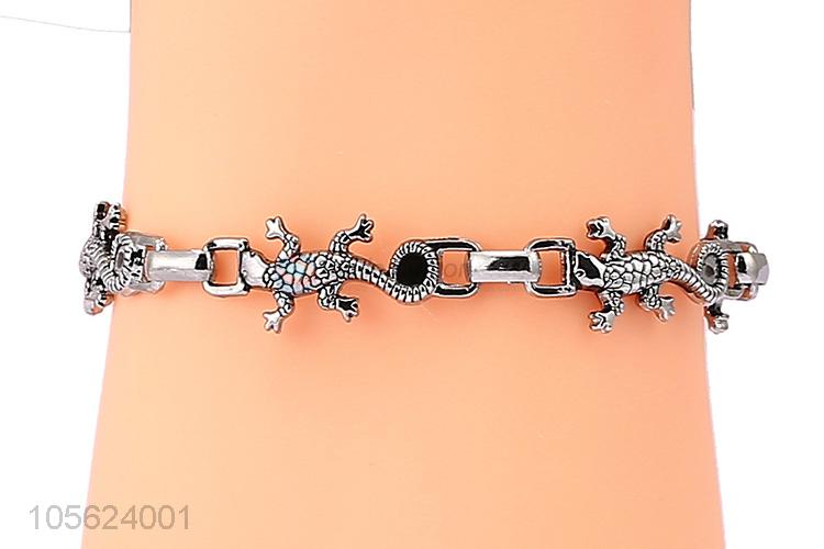 New Design Gecko Shape Retro Punk Bracelet Alloy Bangle