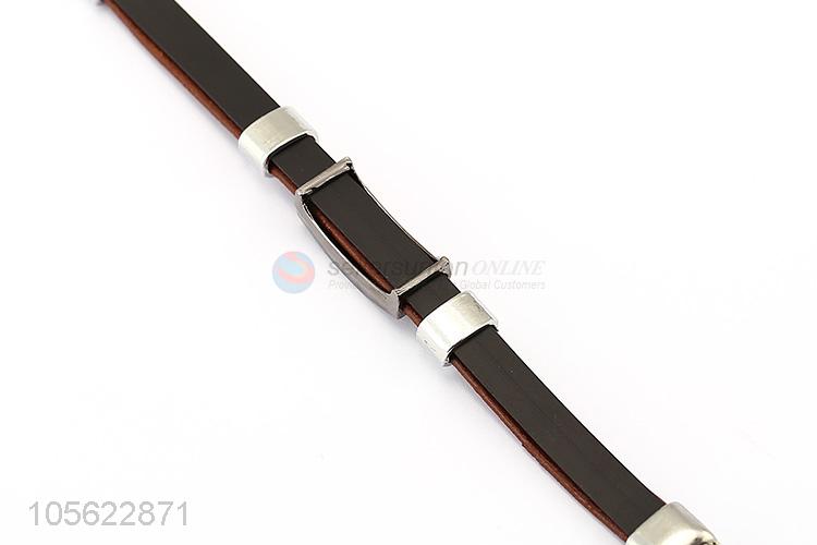 Fashion Style PU Leather Wristband Retro Punk Bracelet Fashion Accessories