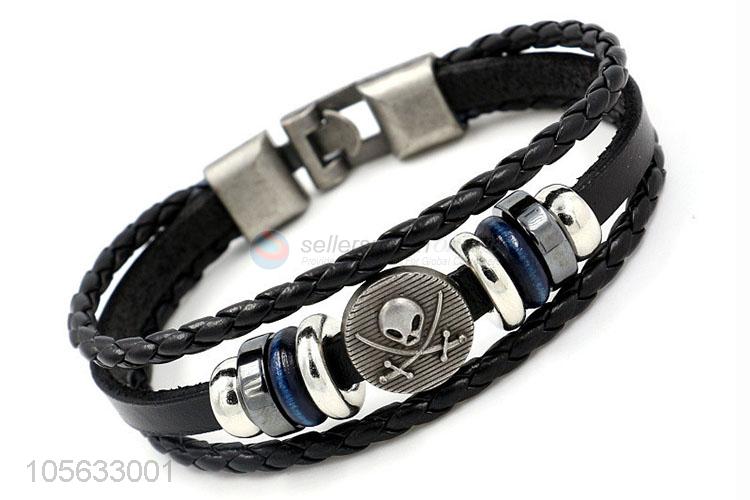 Low price handmade retro adjustable braided rope bracelet for men