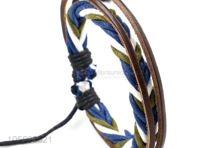 Bottom price mens retro handmade bracelets hand braided bracelet