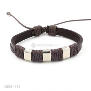 High sales mens favor handmade retro adjustable braided rope bracelet