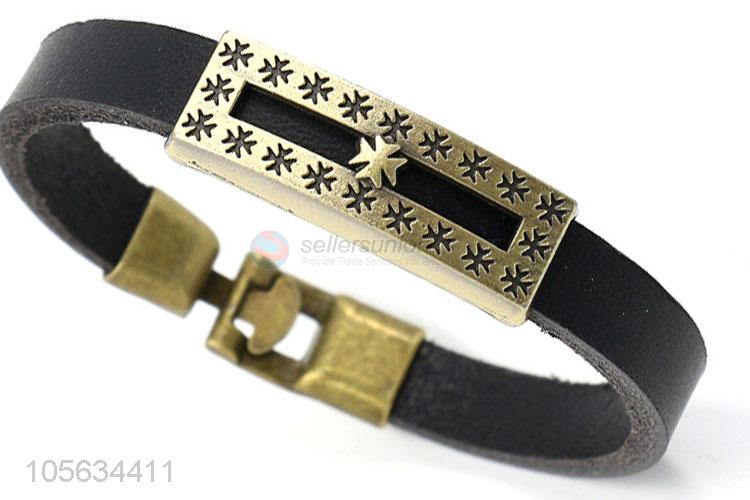 Professional manufacturer retro leather bracelet charms bracelets for men