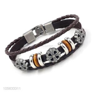 Superior quality mens favor handmade retro braided rope bracelet