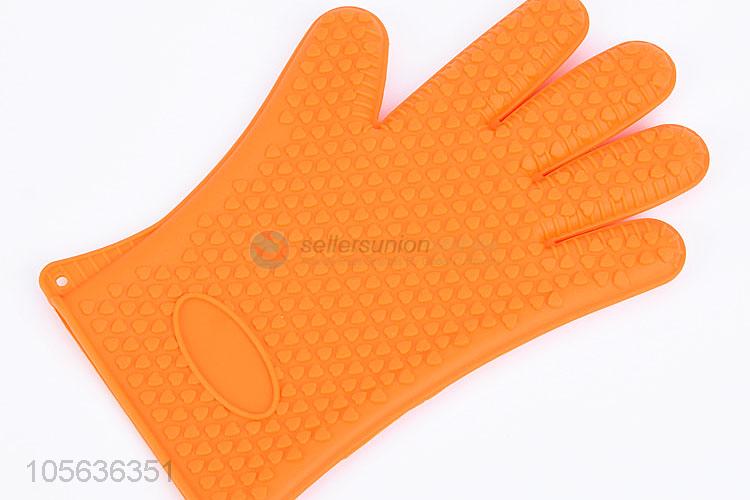 Food Grade 148g Silicone Five Fingers Insulated Gloves  BBQ Grill Gloves