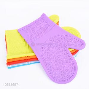 Wholesale 132.5g Heat Resistant Non-Slip Silicone Oven Mitt Baking Glove