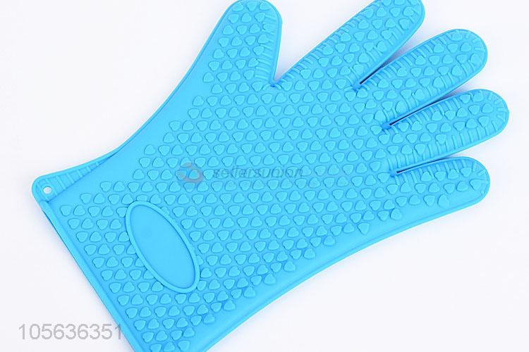 Food Grade 148g Silicone Five Fingers Insulated Gloves  BBQ Grill Gloves