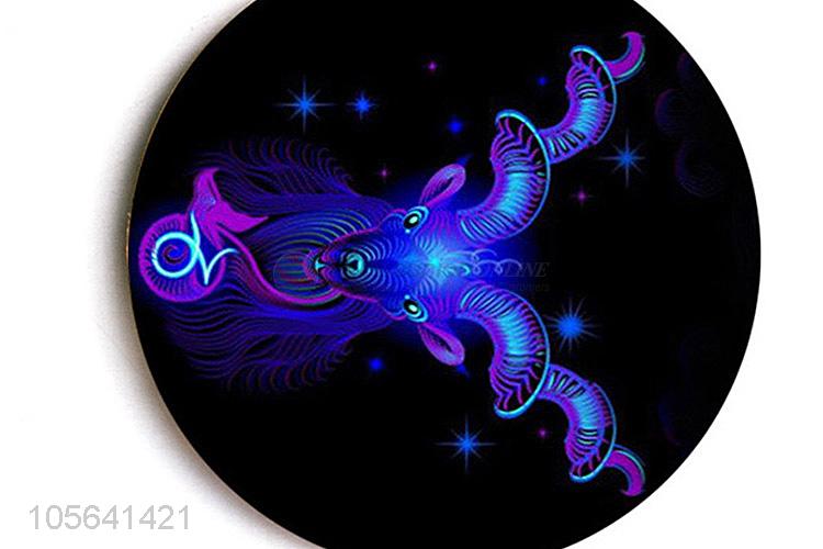 Best selling round custom 3D printed glass Capricornus fridge magnet