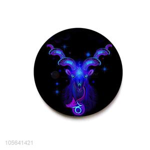 Best selling round custom 3D printed glass Capricornus fridge magnet