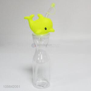Promotional bpa free plastic water bottle with dolphin lip