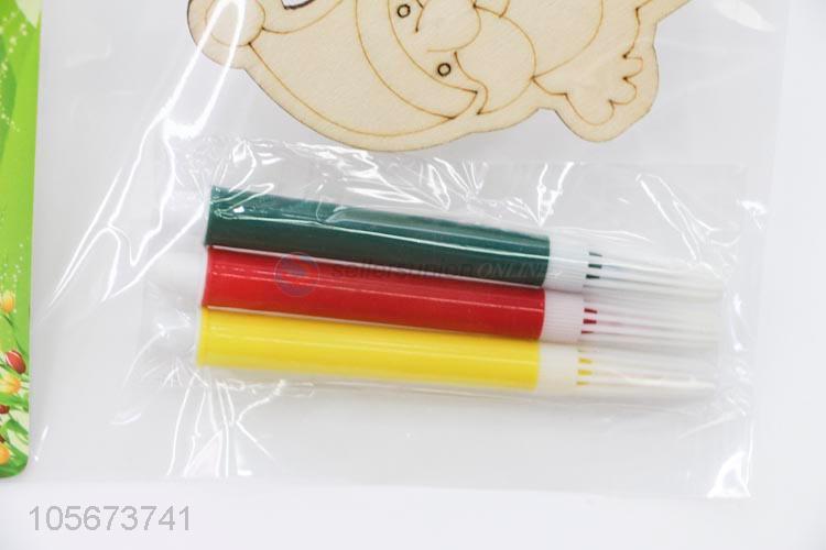 Hot Sale Santa Claus Pattern DIY Colour Wooden Craft Kit