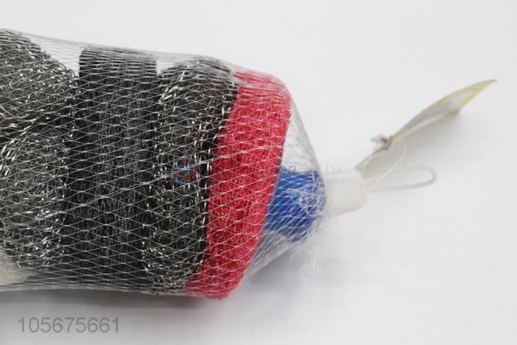 Factory customized kitchen steel wire clean ball and scrubbing block set