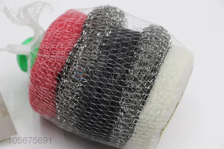 Promotional custom kitchen steel wire clean ball and scrubbing block set