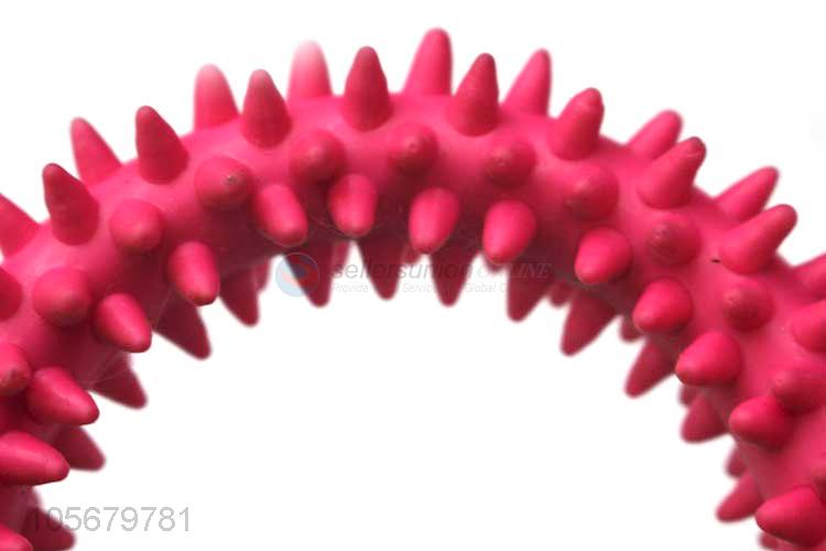 ODM factory soft non-toxic spike ring pvc dog chew toy pet toys