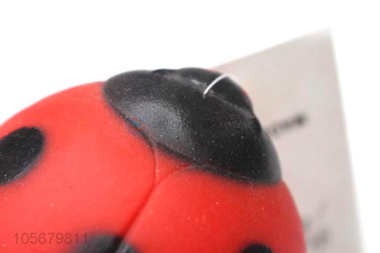 New design soft eco-friendly silicone ladybird dog chew toys