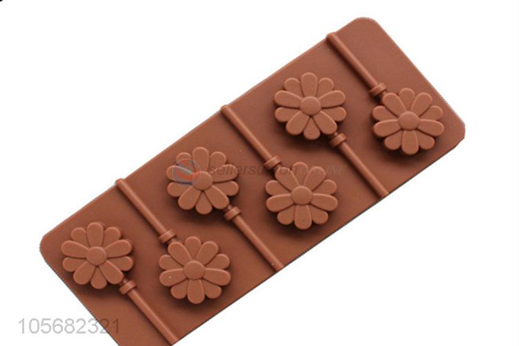 Popular Flower Shape Silicon Lollipop Mould Cheap Candy Mold