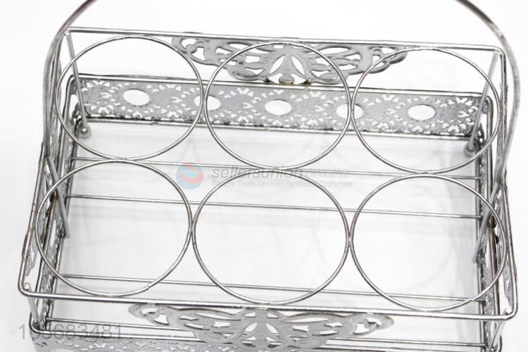 Wholesale Iron Basket Matelasse 6 Cups Beer Basket