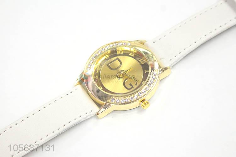 Top Quality Alloy Watche With PU  Leather Watchband