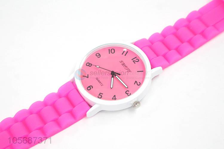 New Style Alloy Watche With Silicone Watchband For Women