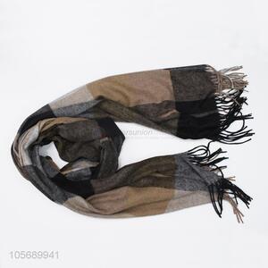 Direct Price Classic Plaid Scarf with Tassel