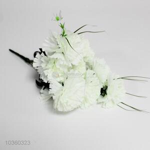 Factory Direct Plastic White 35cm 12 Head 2 Toned Carnation