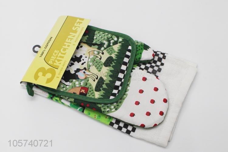 New Style Kitchen Cooking Microwave Oven Gloves Mitts Pot Pad