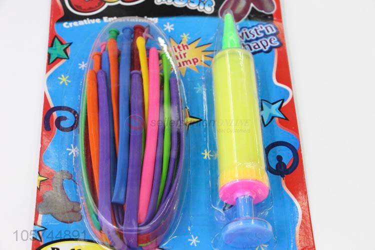 Wholesale Colorful Balloons With Hand Pumps Set