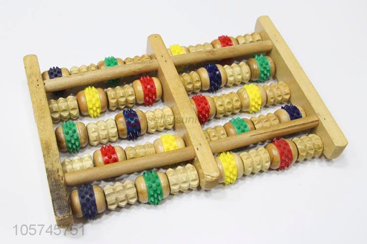 ODM factory custom wooden pedicure foot roller massager