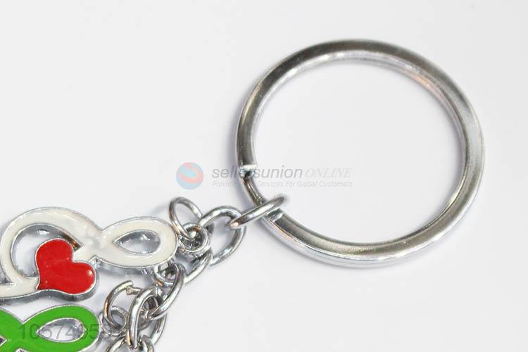 Excellent quality note shape zinc alloy key chains enamel metal keyrings