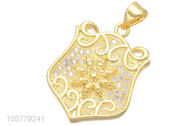 Fashion Design Copper Inlay Zircon Necklace Pendant Best Jewelry