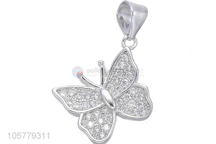 Best Quality Butterfly Shape Inlay Zircon Pendant Fashion Accessories