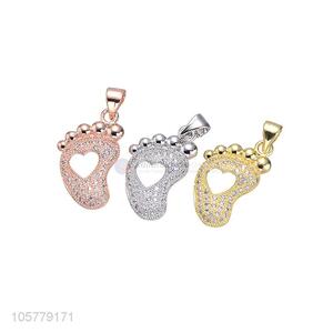 Wholesale Foot Shape Copper Pendant Fashion Accessories