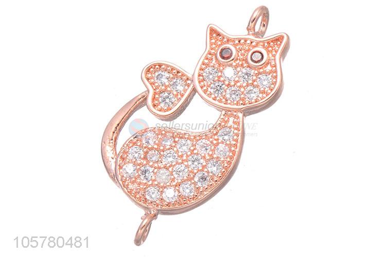 Fashion Cute Cat Shape Inlay Zircon Jewelry Accessories