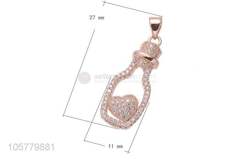 Custom Wishing Bottle Shape Copper Pendant Fashion Jewelry