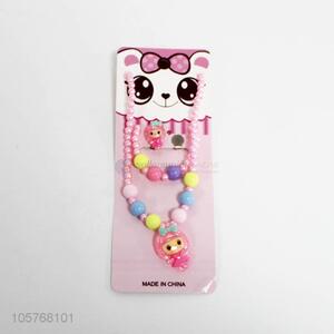 China supplier girls cute colorful bead necklace