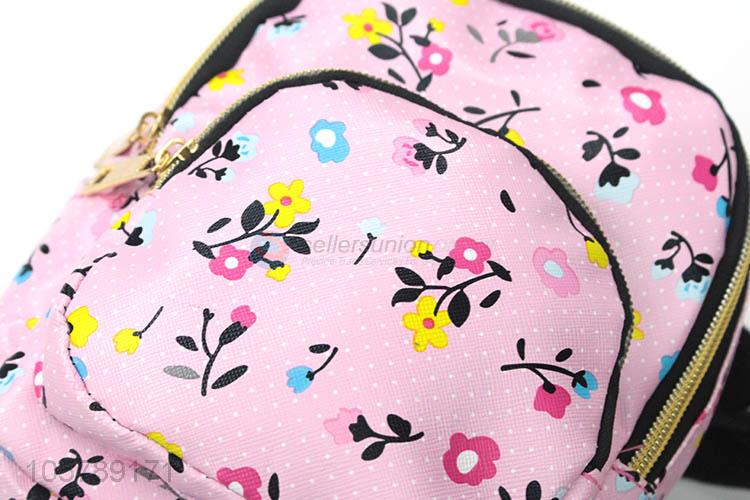 China maker fashion flower printed cowbow cloth mini schoolbag