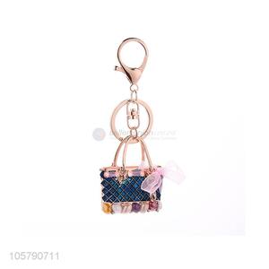 Best Sale Creative Ladies Bag Shape Diamond Car Key Ring