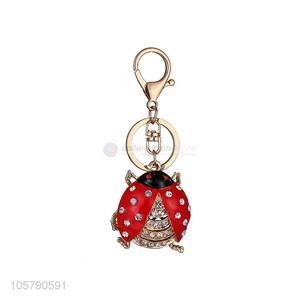 Bottom Price Creative Seven-star Ladybug Couple Alloy Mobile Phone Pendant Keychain