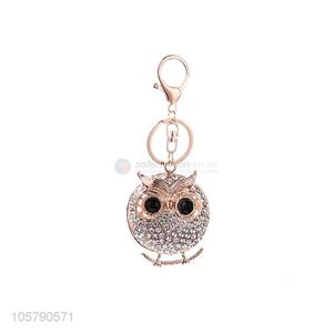 Competitive Price Cute Diamond Owl Keychain