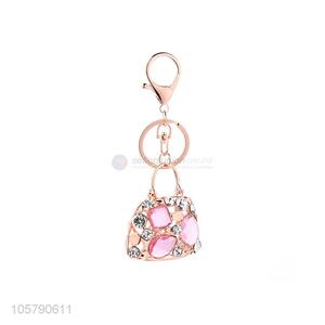 Direct Price Bag Shape Diamond Car Keychain for Woman