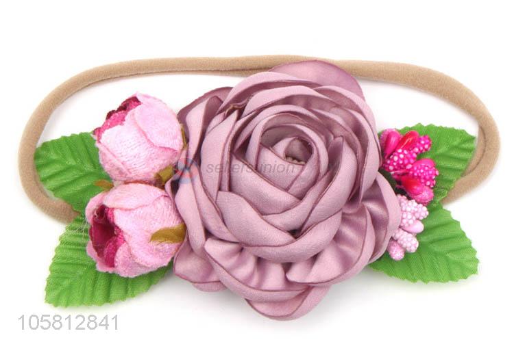 Hot Sale Colorful Handmade Cloth Art Flower Hair Band