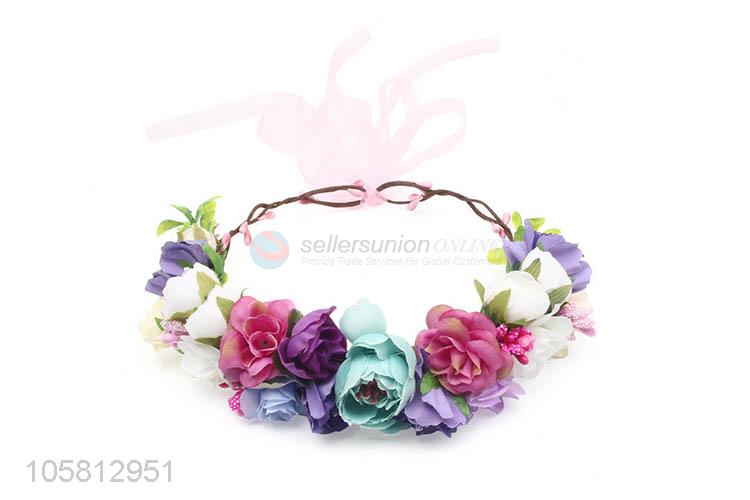 Fashion Garland Simulation Flower Hair Band Fashion Hair Accessories