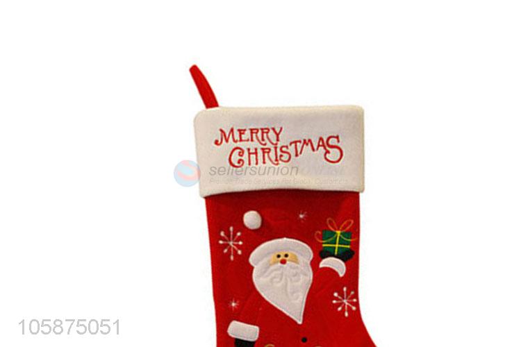 Wholesale cloth christmas ornament stocking sock