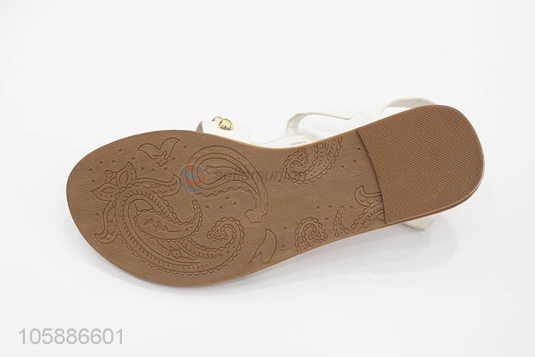 Best selling summer women trendy rivets flat sandals
