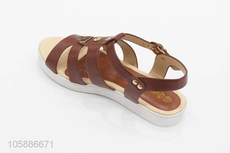 Good sale custom summer women trendy flat sandals