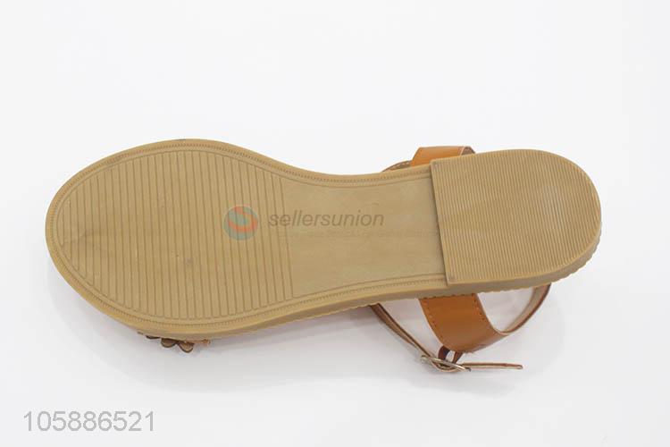 Good quality custom roman style women trendy flat sandals