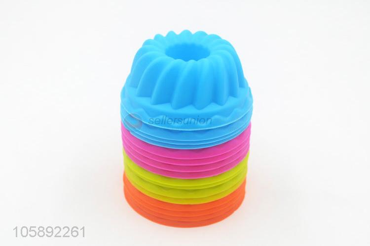 China factory best sales round shape silicone cupcake liner muffin cake mold muffin cups nonstick