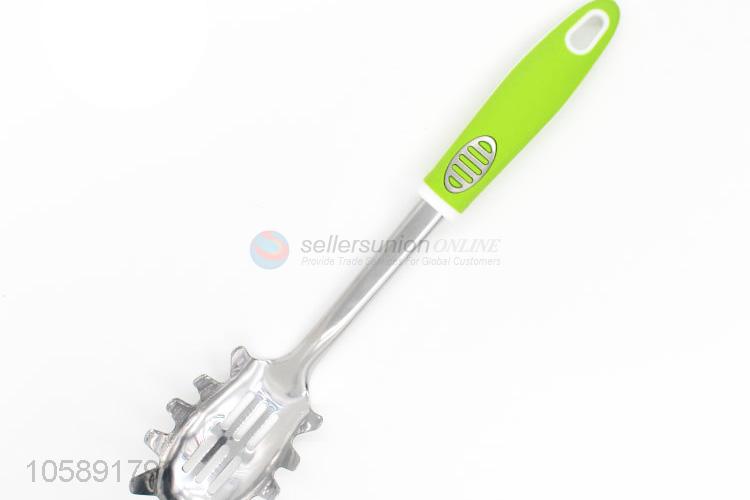 Fashion handy stainless steel spaghetti scoop with plastic handle