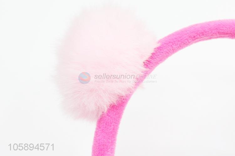 Superior Quality Pink Winter Earmuff Woman Ear Warmers with Earphone