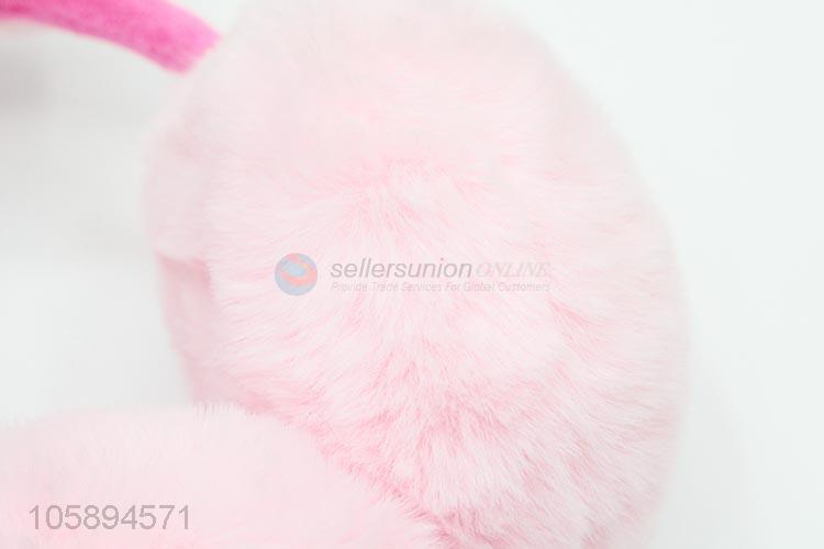 Superior Quality Pink Winter Earmuff Woman Ear Warmers with Earphone